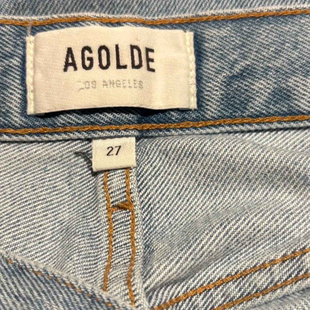 Agolde Riley High Rise Straight Crop Jeans Size 27 - Picture 5 of 8